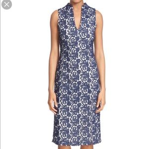 Alice + Olivia Jacki Vneck Sleeveless Lace Sheath